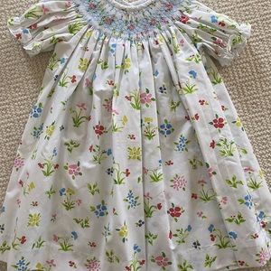 Little English Smocked floral Dress 3T